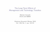 TheLong-TermEﬀectsof ManagementandTechnologyTransfers