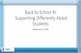 Back to School RI Supporting Differently Abled Students