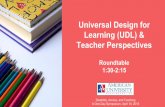 Universal Design for Learning (UDL) & Teacher Perspectives