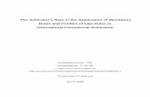 The Arbitrator’s Role in the Application of Mandatory ...