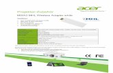 MWA3 MHL Wireless Spezifikation: Acer Projektor MHL ...