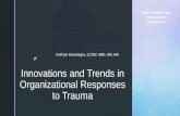 Innovations and Trends in Organizational Responses to Trauma