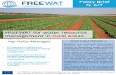 FREEWAT for water resource management in rural areas