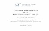 HOSTILE TAKEOVERS AND DEFENCE STRATEGIES