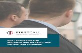 Best practices for implementing an executive ... - FirstCall