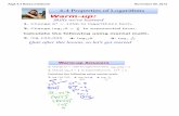 44 Properties of Logarithms - bisd303.org