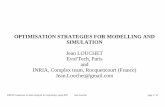 OPTIMISATION STRATEGIES FOR MODELLING AND SIMULATION …
