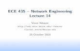 ECE 435 { Network Engineering Lecture 14