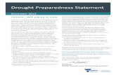 Drought Preparedness Statement