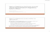 Agency Deference Doctrines and the Regulatory