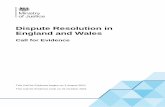 Dispute Resolution in England and Wales - Call for Evidence
