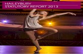 HAILEYBURY STATUTORY REPORT 2013