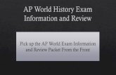 AP World History Exam and Review Information - Weebly