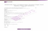 MSBSHSE Class 10 Mathematics Question Paper 2016 ... - Byju's
