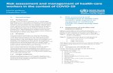 Risk assessment and management of health-care Risk ...