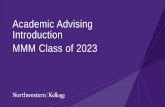 Academic Advising Introduction MMM Class of 2023