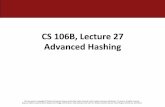 CS 106B, Lecture 27 Advanced Hashing - Stanford University