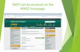 RAPS Can be accessed on the WINGS homepage.