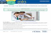 How to Use the Medicare Coverage Database (MCD) Booklet