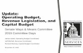 Update: Operating Budget, Revenue Legislation, and Capital ...