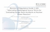 Revision of Regulatory Guide 1.183 “Alternative ...