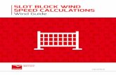 SLOT BLOCK WIND SPEED CALCULATIONS