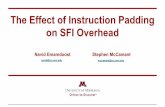The Effect of Instruction Padding on SFI Overhead