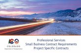 Project Specific Contracts Small Business Contract ...