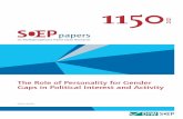 THE ROLE OF PERSONALITY FOR GENDER GAPS IN ... - diw.de