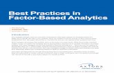 Best Practices in Factor-Based Analytics