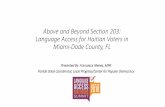 Language Access for Voters: Haitians in Miami-Dade County, FL