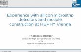 Experience with silicon detectors and module construction ...