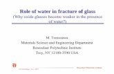 Role of water in fracture of glass