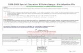 2020-2021 Special Education IEP Interchange ...