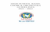 HIGH SCHOOL BAND, CHOIR & ORCHESTRA GUIDELINES 2021 - …