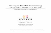 Refugee Health Screening Provider Resource Guide