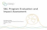 S&L Program Evaluation and Impact Assessment