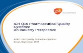 ICH Q10 Pharmaceutical Quality Systems: An Industry ...