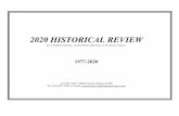 2020 HISTORICAL REVIEW - The Bowser Report