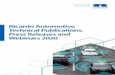 Ricardo Automotive Technical Publications, Press Releases ...