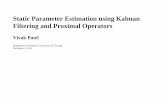 Static Parameter Estimation using Kalman Filtering and ...