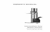 BGS Walkie Stacker Owner's Manual - Blue Giant