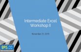 Intermediate Excel Workshop II - UCLA Mathematics