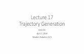 Lecture 20 Trajectory Generation
