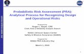 Probabilistic Risk Assessment (PRA): Analytical Process ...