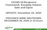 COVID-19 Response Framework: Keeping Ontario Safe and Open ...