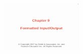 Formatted Input/Output Chapter 9 - Anasayfa