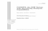 CVODES: An ODE Solver with Sensitivity Analysis Capabilities
