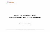USER MANUAL Institute Application