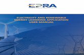 ELECTRICITY AND RENEWABLE ENERGY LICENSING …